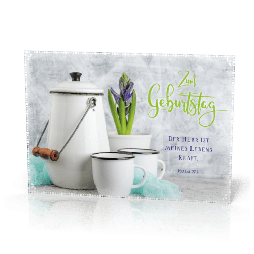 Doppelkarte Email Milchkanne