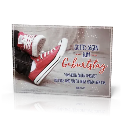 Doppelkarte Rote Sneakers