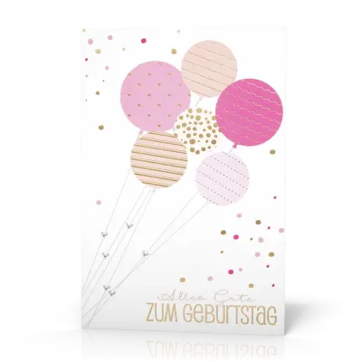 Doppelkarte Luftballons