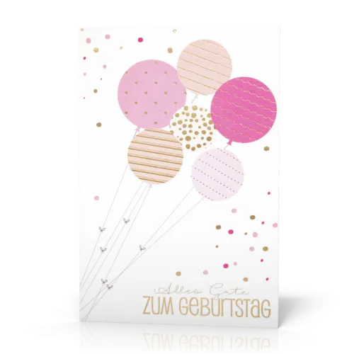 Doppelkarte Luftballons