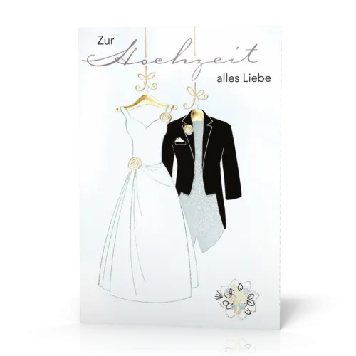 Doppelkarte Brautkleid