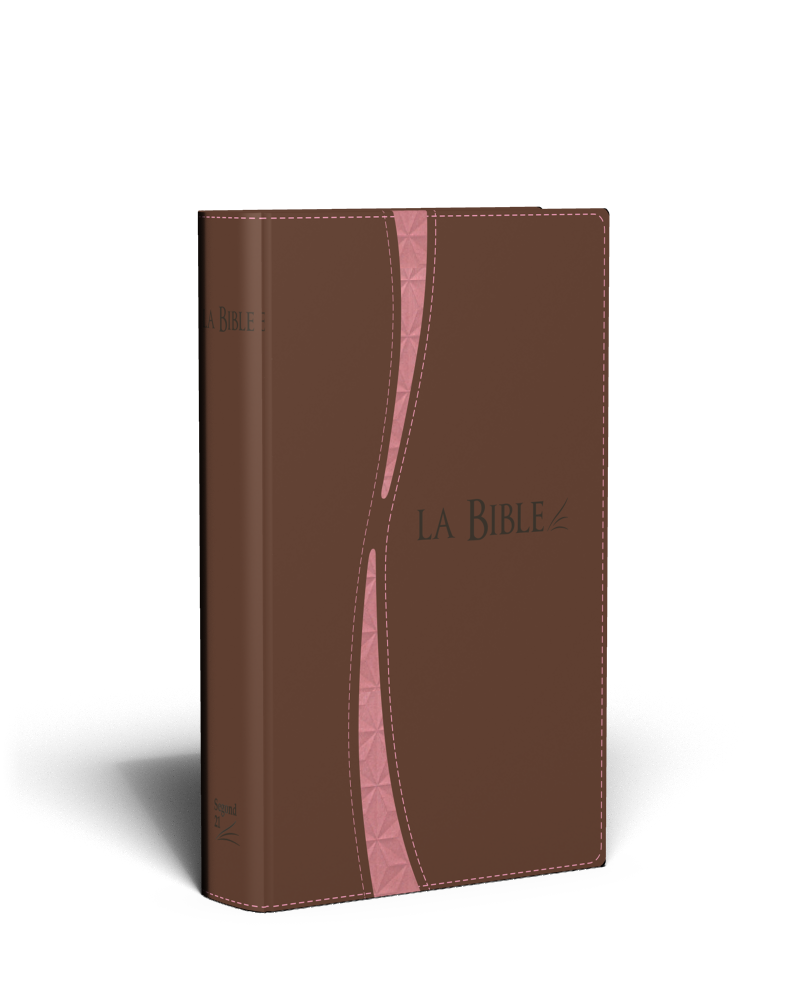 Bible Segond 21 compacte, duo brun saumon - couverture souple, avec zipper et tranche or