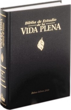 Espagnol, Bible d'étude de la vie pleine Reina Valera 1960, cuir véritable, noir