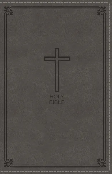 Anglais, Bible, New King James Version, deluxe Gift Bible - gros caractères, vivella, gris/taupe...