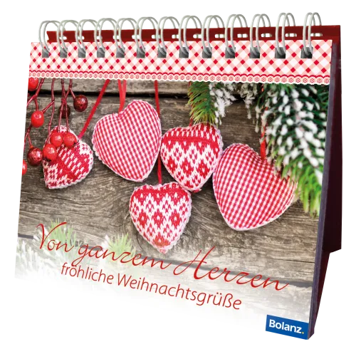 Postkarten Aufstellbuch Von ganzem Herzen fröhliche Weihnachtsgrüsse