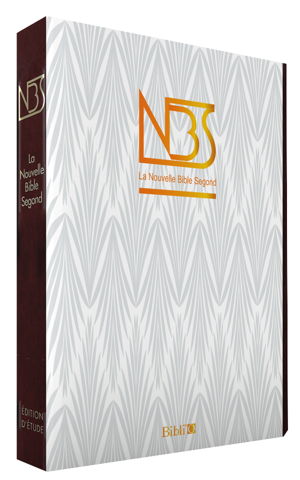 Bible d'étude NBS, grand format, bordeaux - couverture souple, tranche or, étui souple