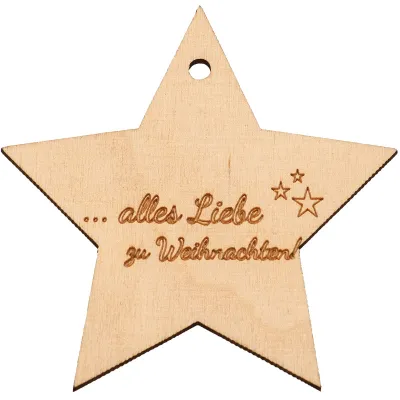 Holzstern Alles Liebe