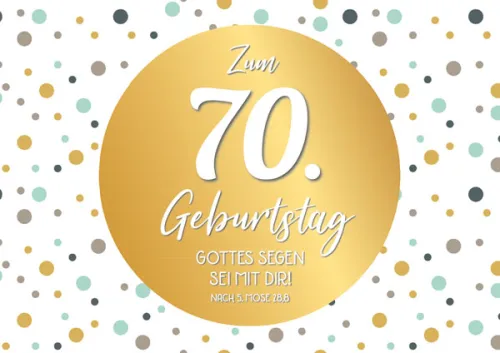 Doppelkarte 70 Goldener Punkt SF