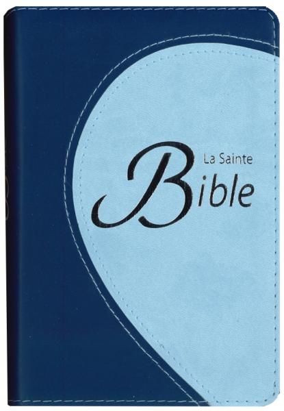 Bible Segond 1910, de poche, duo bleu - couverture souple , tranche argent, signet