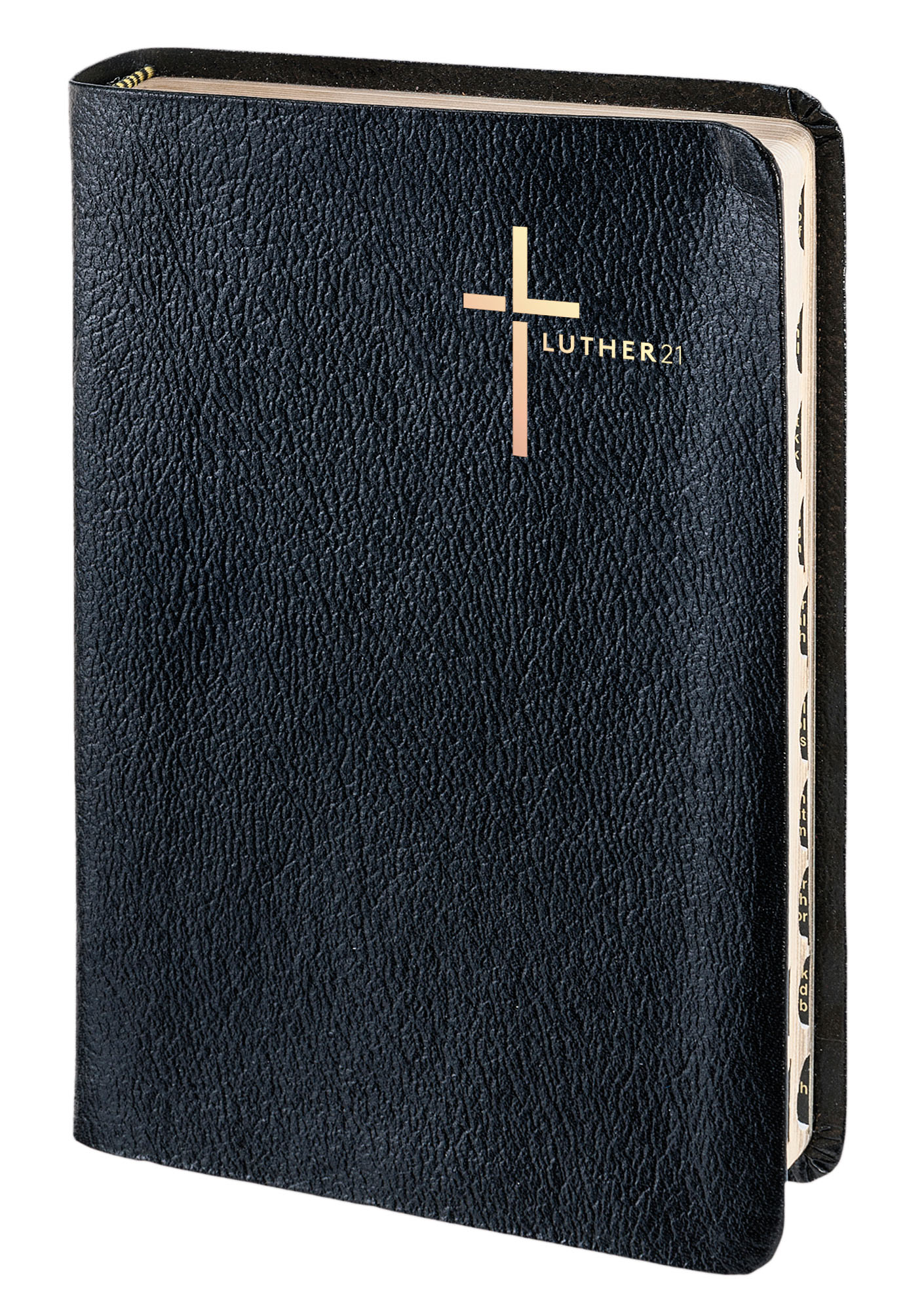 Luther 21 Taschenausgabe, Lederfaserstoff, schwarz, Goldschn. Griffreg.