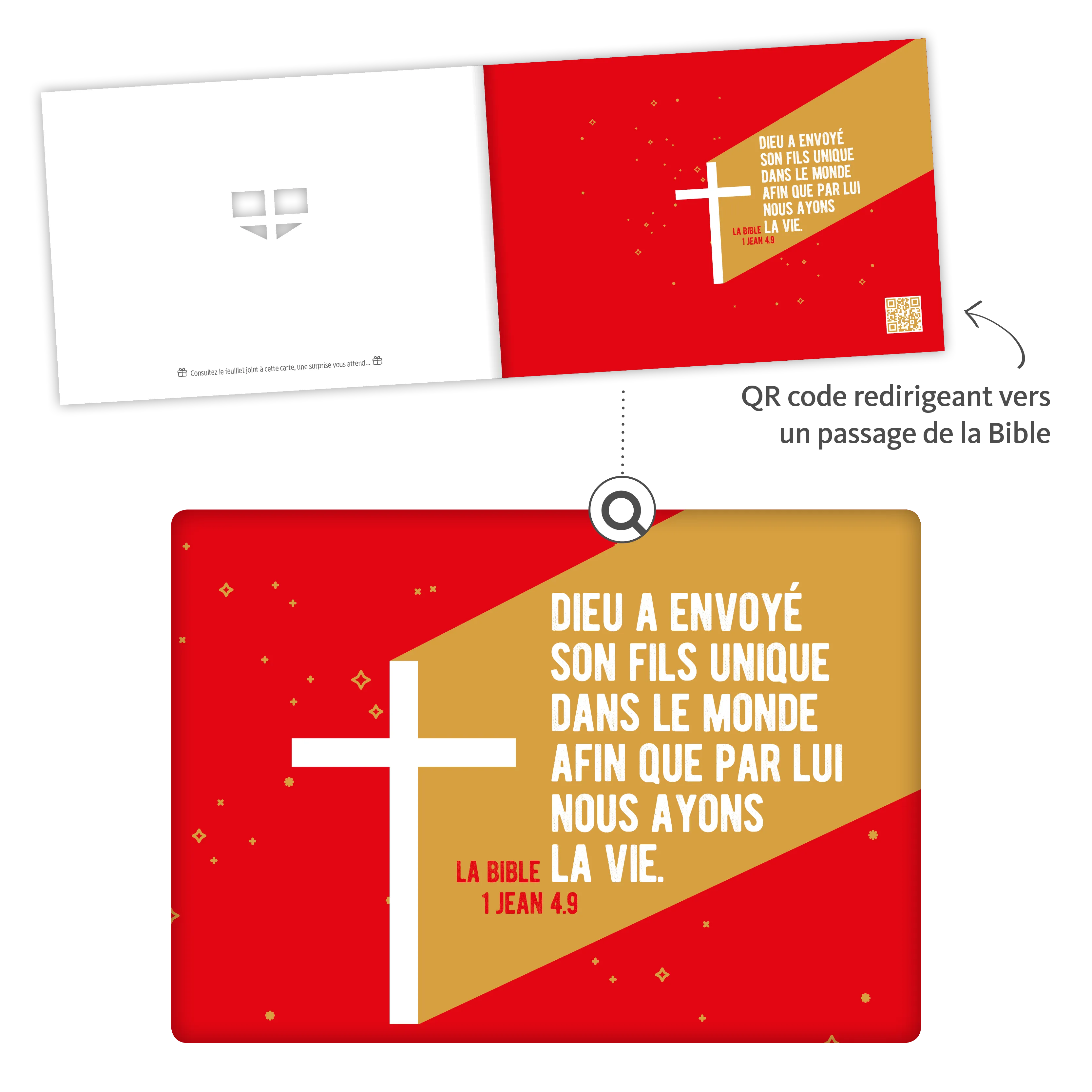 À Noël je fais un cadeau, Dieu aussi… - Carte surprise
