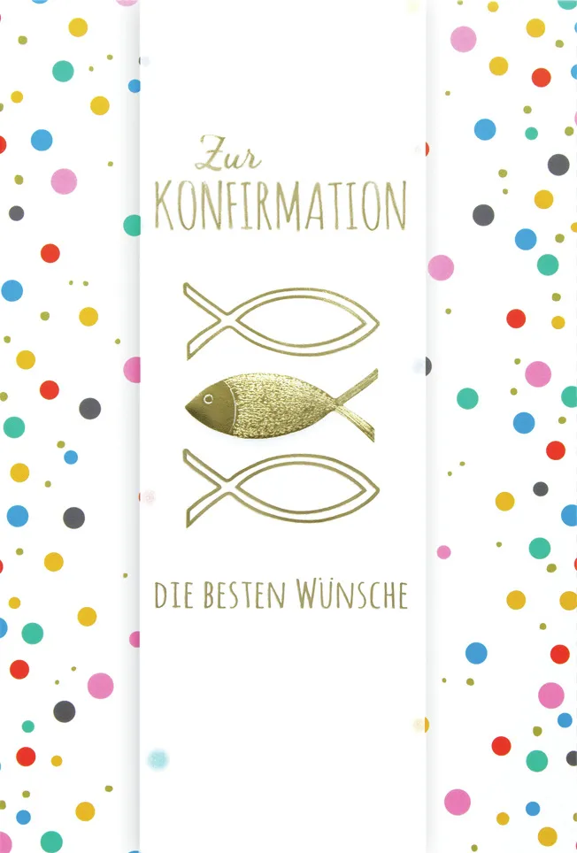 Doppelkarte Goldender Fisch