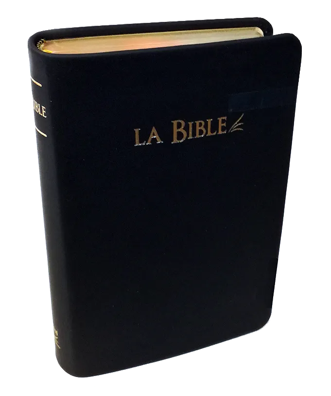 Bible Segond 21 compacte, noire - couverture souple, cuir véritable, tranches or