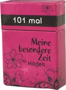 101 mal Meine besondere Zeit - für Mädels - Box mit 51 beidseitig bedruckten Kärtchen