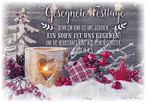 Postkarten 12 Stk. Festtage - Denn ein Kind ist