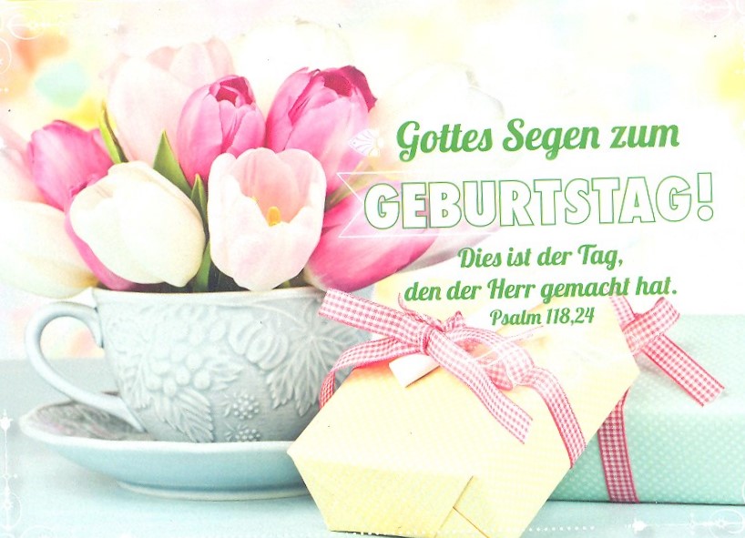 PK GEBURTSTAG TULPEN IN TASSE 12 STÜCK - POSTKARTE