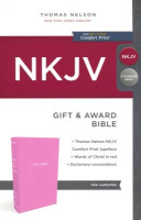 Anglais, Bible NKJV, Gift & Award - similicuir, rose