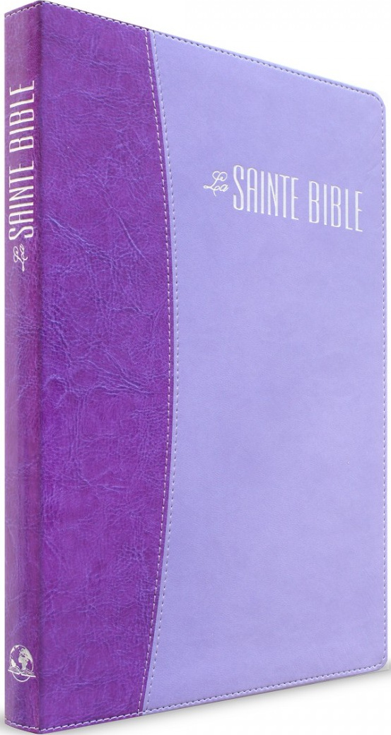Bible Segond 1880 révisée, confort, duo parme - couverture souple, vivella