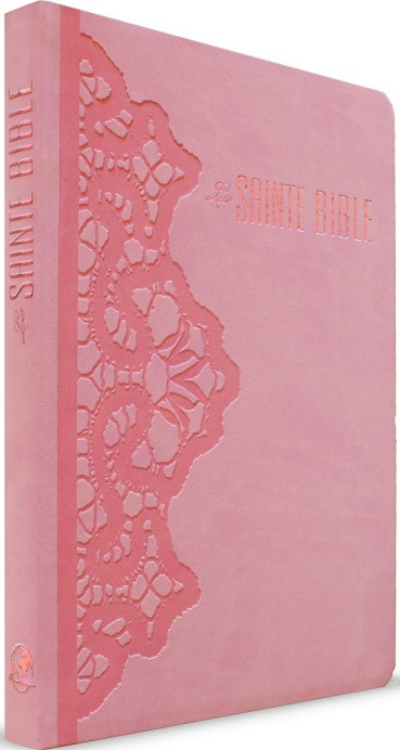 Bible Segond 1880, compacte, rose dentelle - couverture souple, vivella