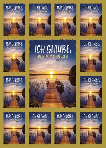 Aufkleber-Grusskarte "Ich glaube; hilf meinem Unglauben" - Jahreslosung