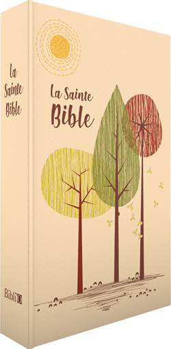 Bible Segond 1910 - compacte, arbre et soleil, souple similicuir, couverture illustrée, tranches or