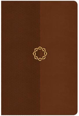 Anglais, Bible d'étude pour adolescents Christian Standard Bible, similicuir, brun, avec couronne...