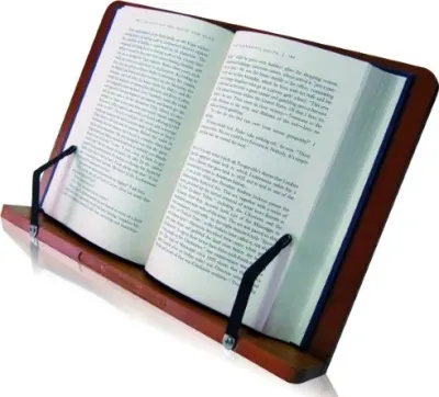 Pupitre en bois brun pour livre - 23.9 x 35 x 5 cm