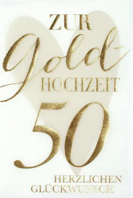 Doppelkarte 50 Herz Pergament