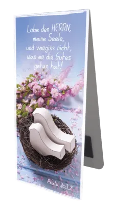 Magnet Lesezeichen Holzvögel im Nest