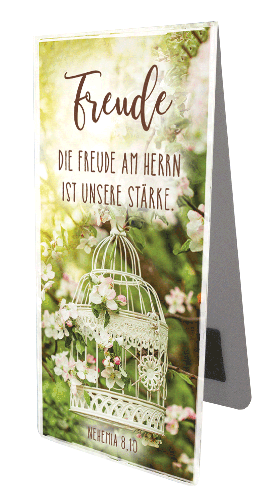 Magnet Lesezeichen Freude Vogelkäfig