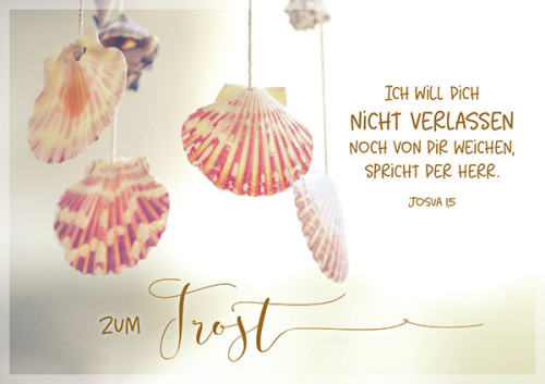 Doppelkarte Trauer Muschel Mobile