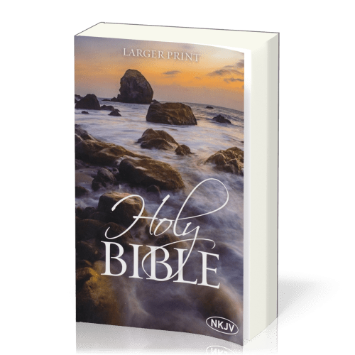 Anglais, Bible NKJV, brochée, couverture illustrée, gros caractères