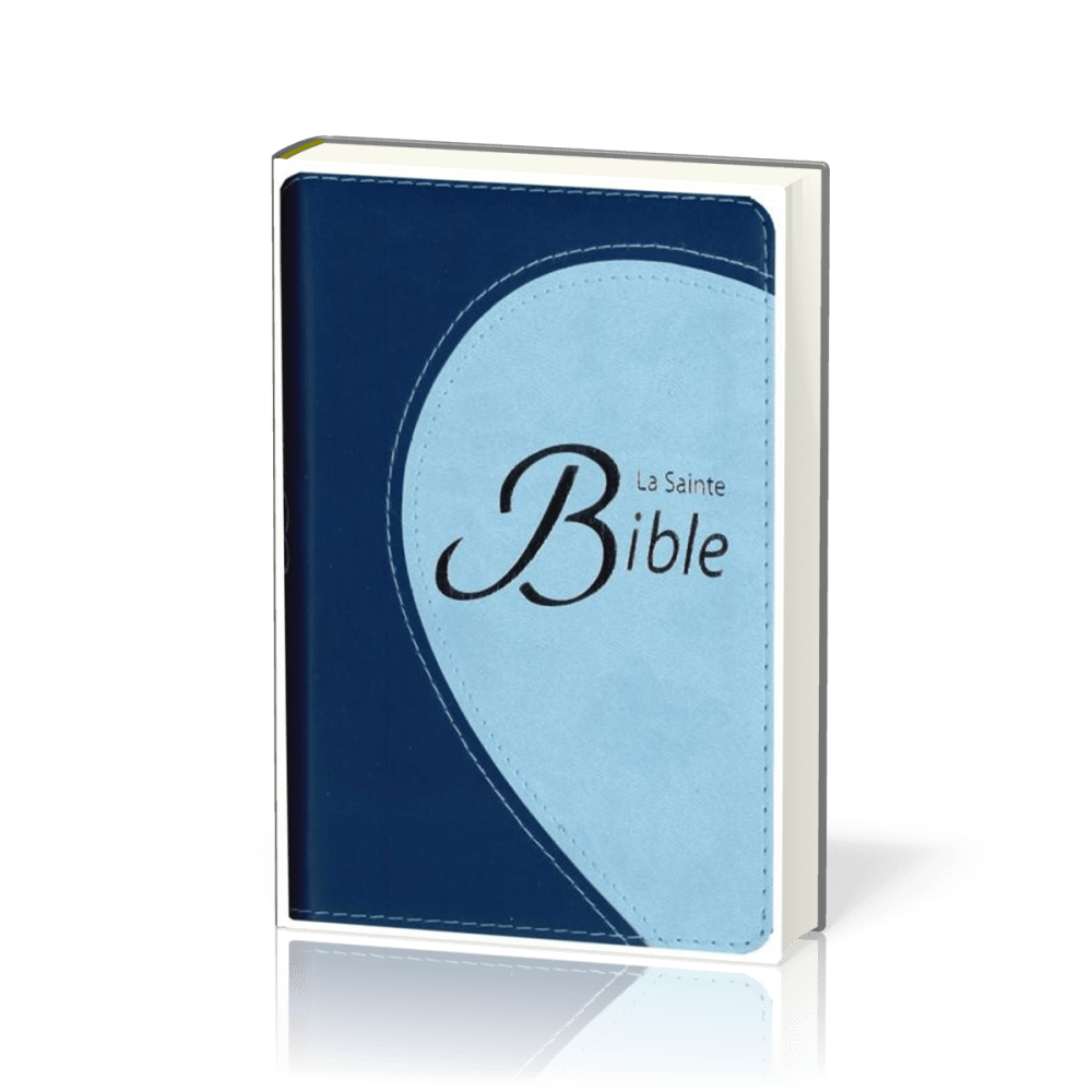 Bible Segond 1910, de poche, duo bleu - couverture souple , tranche argent, signet