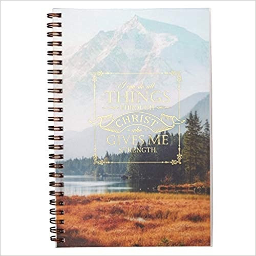 All Things Through Christ Wirebound Notebook - Philippians 4:13