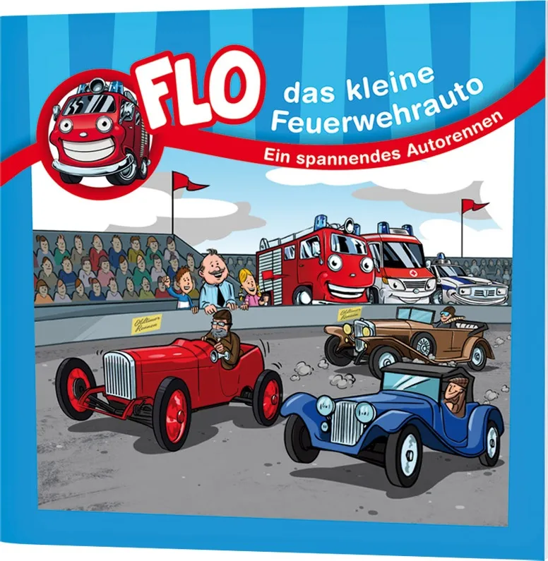 Ein spannendes Autorennen - Flo, das kleine Feuerwehrauto - Minibuch