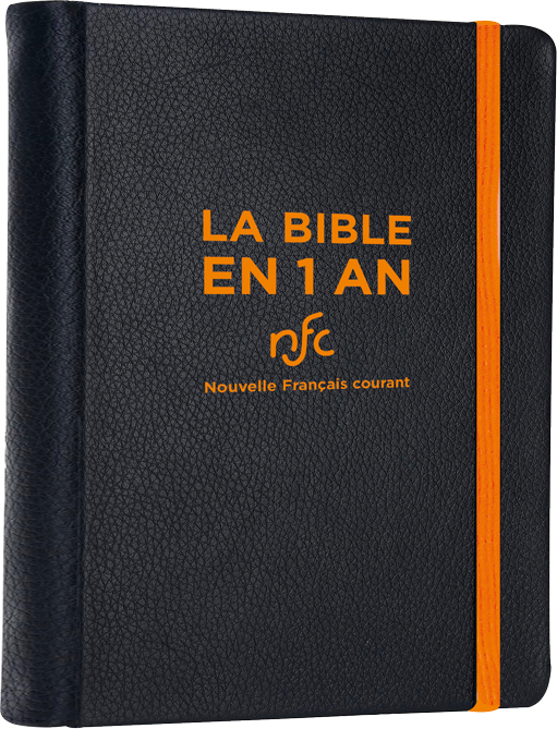 Bible Nouvelle Français courant, Bible en un an - Souple simili cuir noir - avec deutérocanoniques
