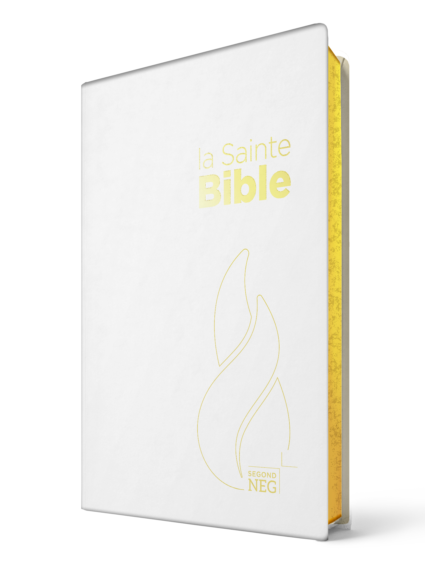 Bible Segond NEG compacte - couverture souple Vivella blanche, tranches or