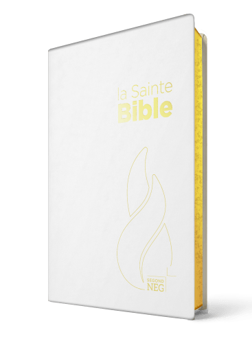 Bible Segond NEG compacte - couverture souple Vivella blanche, tranches or