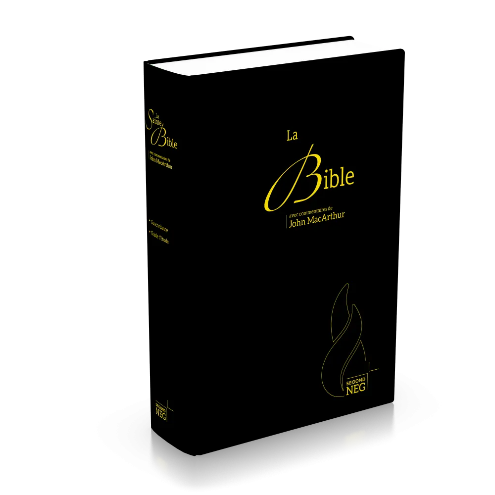 Bible d'étude Segond NEG MacArthur - Couverture rigide, Skyvertex noir