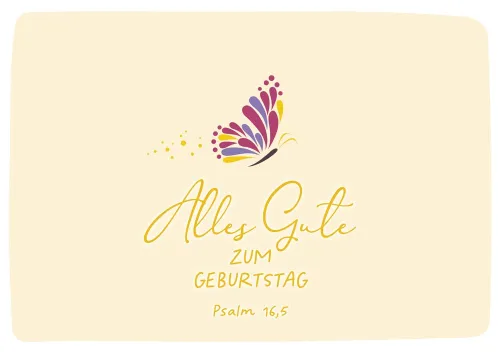 Doppelkarte Alles Gute/Schmetterling