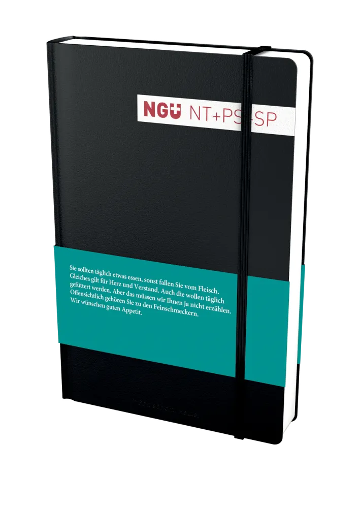 Allemand NGÜ NT avec Psaumes et Proverbes - Edition à gros caractères, rigide noire avec élastique