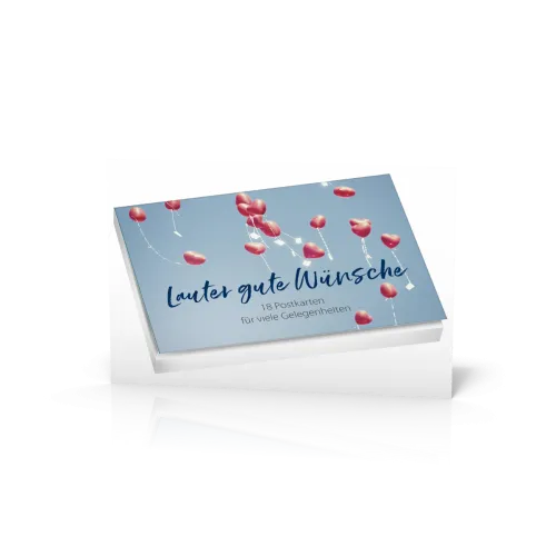 Lauter gute Wünsche - Postkartenset - 18 Postkarten für viele Gelegenheiten