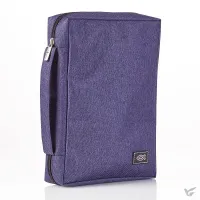 Pochette Bible, Taille S, Ichthus, Toile Violette, avec poche extérieure