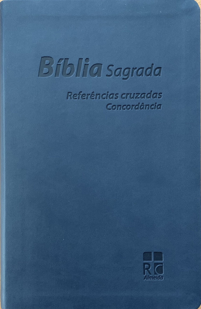 Portugais, Bible Almeida Révisée et Corrigée, moyen format, souple, bleue