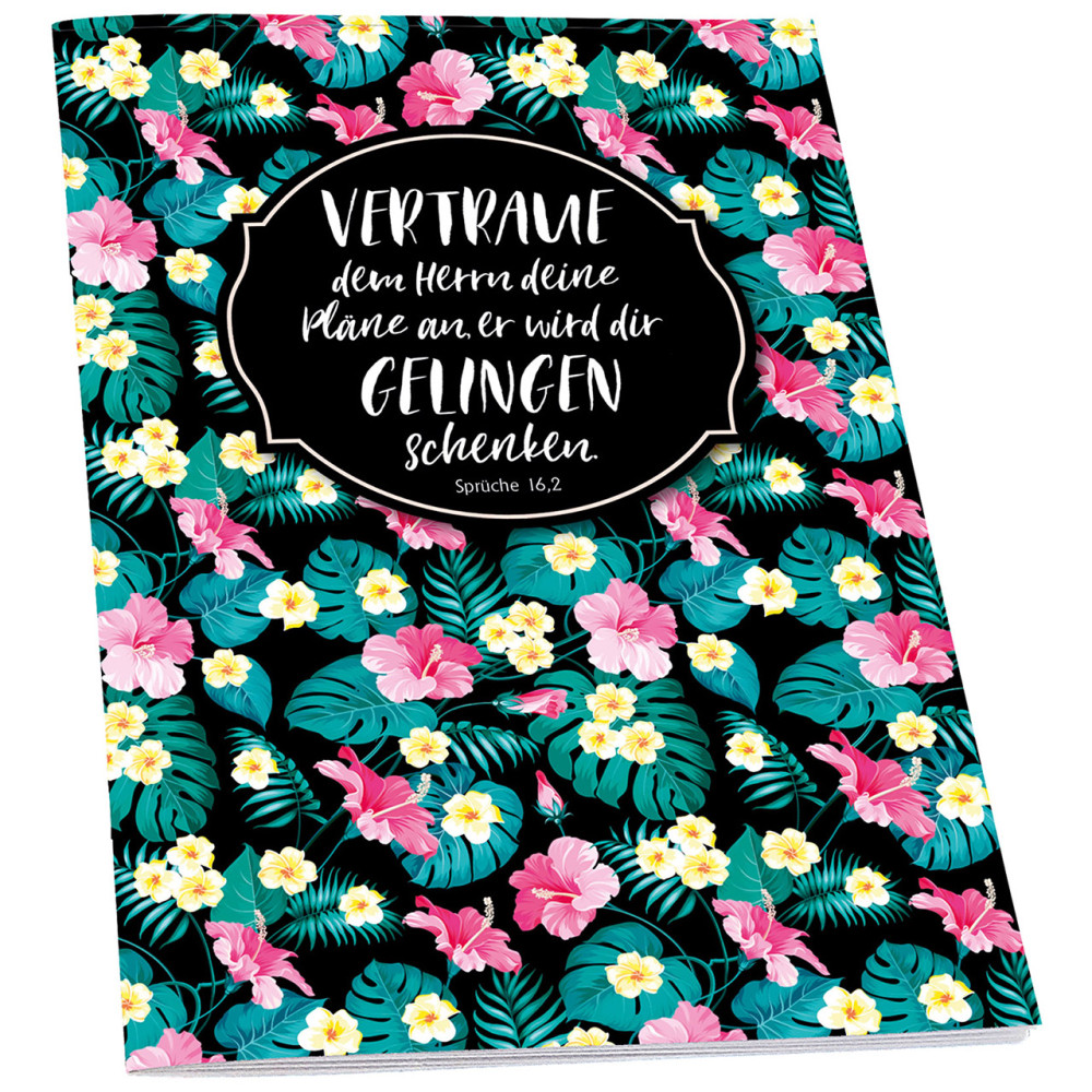 Vertraue dem Herrn deine Pläne an (Notizheft)