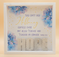 Cementini Wandbild HOPE Röm. 15,13 - Dekobild mit Aufhängung, Lovely - Motiv