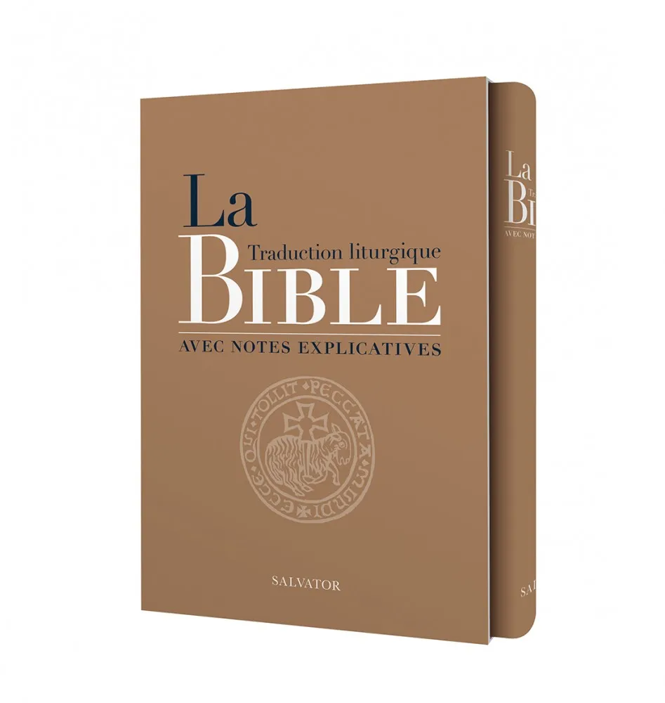 Bible, Traduction Officielle Liturgique - marron, sous boîtier, avec notes explicatives &...