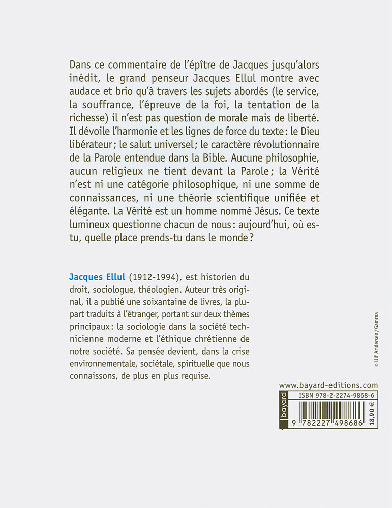 Loi de liberté (La) - Commentaire de l'épître de Jacques