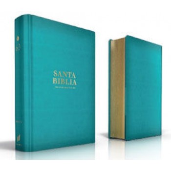 Espagnol, Bible RVR 1960, format portable, gros caractères, similicuir turquoise - Biblia Reina Valera 1960 letra grande portáti