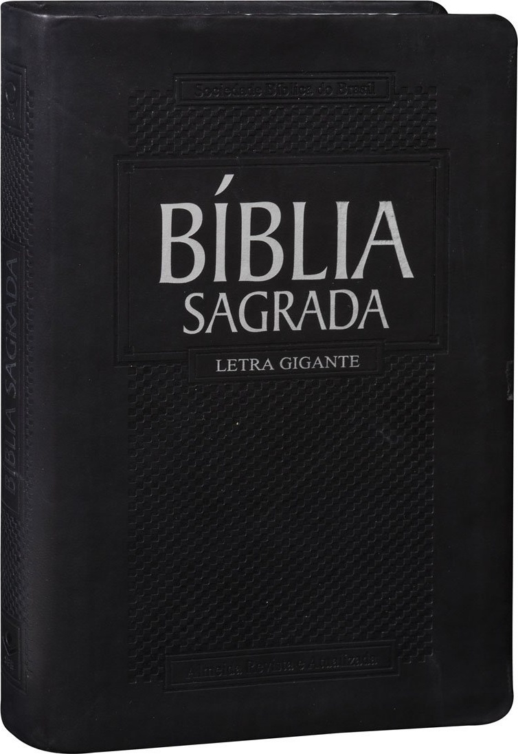 Portugais, Bible Almeida Revista e Atualizada, Gros caractères - Similicuir noir-14 x 22 cm